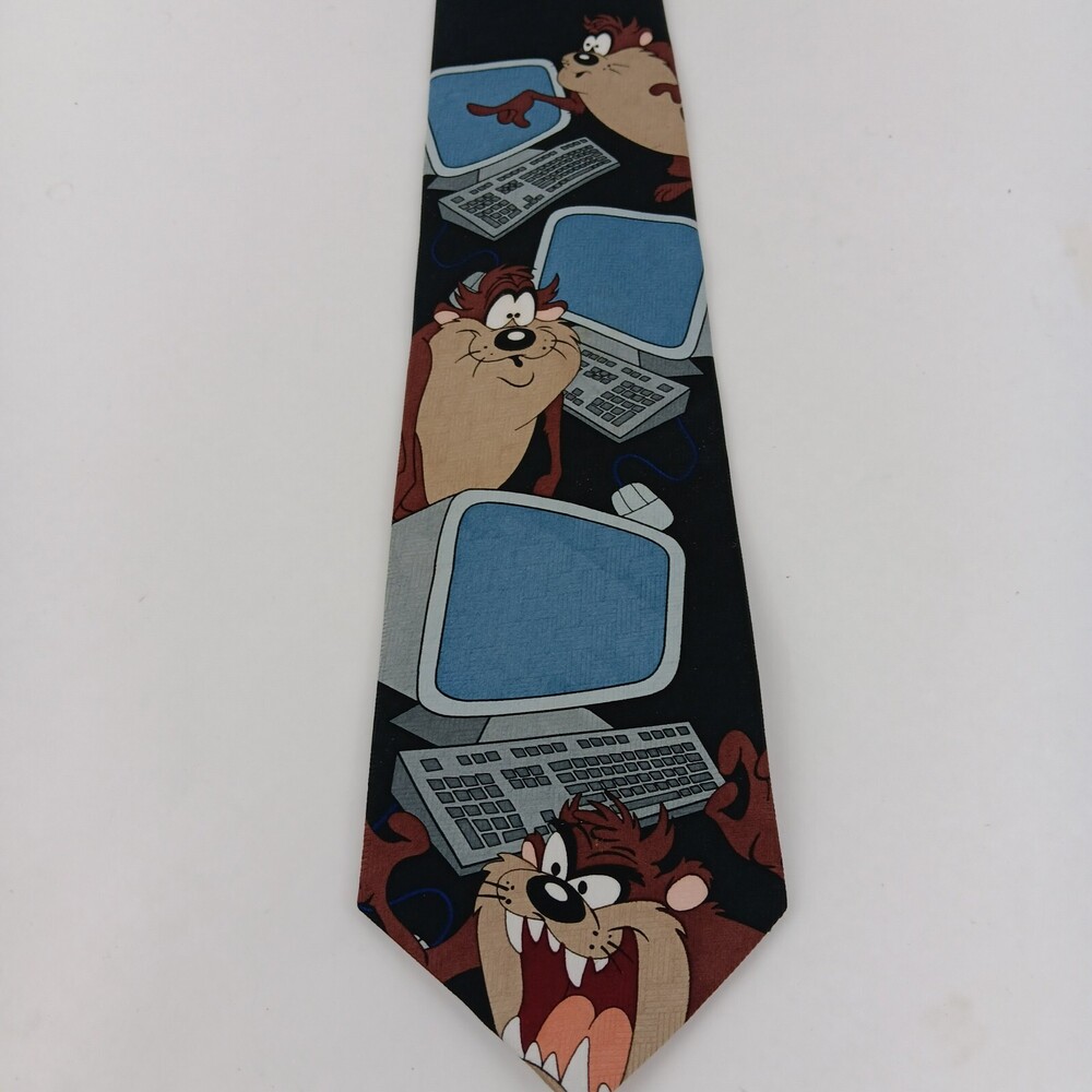 Ralph Lauren Men's Multicolor Looney Tune's Taz In Computer Necktie